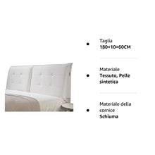 Testiera da Letto Testiere Testata Cuscino A Cuneo Cuscini Capezzale Copri Tessuto in Pelle Sintetica / 5 Taglie Disponibili