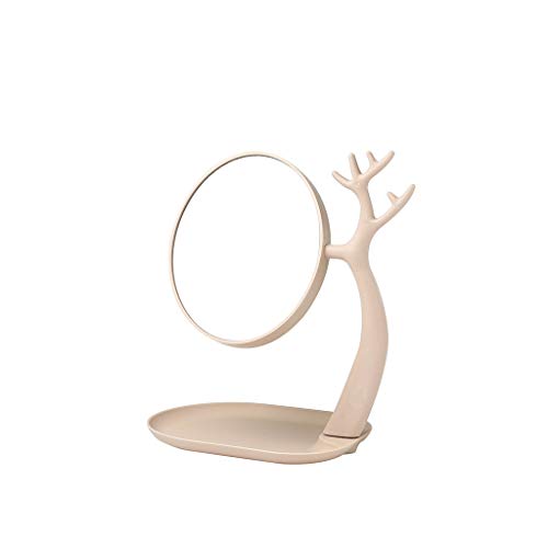 Xu Yuan Jia-Shop Specchi da Trucco Specchio da tavolino di Specchio di vanità di immagazzinamento su Due Lati dello Specchio di vanità di Rotazione Libero di 360 Gradi Specchio da Tavolo
