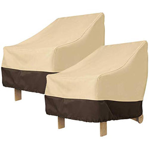 Rayocon Copertura per Sedia da Patio Adirondack da 2Pacchi per Sedia da Esterno per Esterno Resistente 31X33X36 Pollici 420D,Coperture per Mobili da Esterno per Esterno Impermeabile,Beige