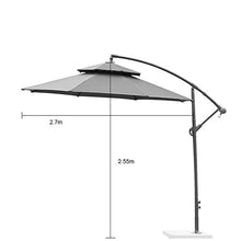 HZK Outdoor Banana Ombrello a sbalzo Appeso con Crank Sistema di Tessuti in Poliestere - Impermeabile e Traspirante Angolo Regolabile for Patio/Pavimenti/Giardino/Gastronomia all'aperto WDDT