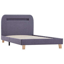 Tidyard Giroletto con LED, Giroletto Singolo, Struttura Letto Singolo con LED inTessuto 90x200 cm