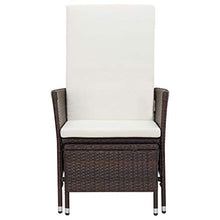 vidaXL Set Divani da Giardino 3 pz con Cuscini in Polyrattan Marrone