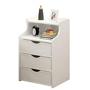 Comodini Decorazione Household Addensare Soggiorno Assemblea Studio Storage Box da Terra Tre pompaggio Corridoio Camera da Letto Multifunzione Locker 37X30X68cm MUMUJIN (Color : White)