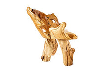 Windalf - Panchina da giardino rustica, 154 cm, con tartarughe portafortuna, realizzata a mano, in legno di radice
