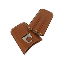 WAWAYU Portasigari, Portable Cigar Box, può Contenere 3 sigari, in Pelle Cigar Humidor Adatto a casa, Viaggio d'Affari e Viaggi