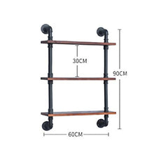 MoDi Wine Rack Retro Style Industriale Tubo di Acqua a Parete Vino Rack (L60 * H90CM)
