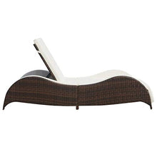 vidaXL Lettino Prendisole in Polirattan Marrone Letto Sdraio Giardino Spiaggia