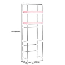 AYNEFY - Scaffale portaoggetti per WC, a 3 ripiani, in acciaio inox, per bagno, WC, 53 x 28 x 166 cm