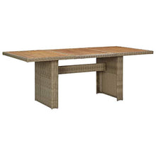 Qnotici Tavolo da Pranzo da Giardino Tavolo da Campeggio Tavolo da Buffet Tavolo da Festa tavolino da Giardino 200x100x74 cm polyrattan Marrone