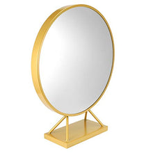 Specchio per il trucco rotondo Specchio da bagno da barba con base Specchi da toeletta moderni Decorazione da toeletta 45x50 cm per l'ufficio domestico