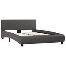 Goliraya Struttura Letto Singolo/Matrimoniale Moderno in Ecopelle Nero/Grigio/Marrone,Giroletto Singolo/Matrimoniale in Ecopelle Moderno,Letto in Ecopelle,Letto con Doghe100x200/120x200/140x200 cm