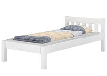 Erst-Holz Solido Letto Bianco per Materasso 90x200 in Pino con doghe rigide 60.38-09W