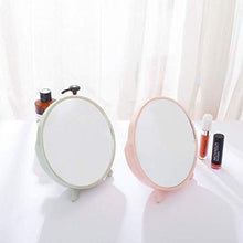 ADSE Specchio per Il Trucco Specchio cosmetico da appoggio Nordico con Organizer Specchio per Il Trucco da Tavolo Compatto, 2 Pezzi