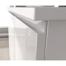 taviani Mobile da Bagno Sospeso con Lavabo 100x35cm in MDF Urano Grigio Opaco