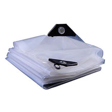 DLMSDG Tenda da Balcone in plastica per Esterni, Telone Occhiellato Impermeabile Trasparente, A Prova di Vento, Antipolvere, Gazebo Antistrappo Campeggio Piscina.(5x10m(16.4x32.8ft))