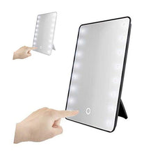Hancoc Makeup Mirror Nero Vanity Specchio di Trucco, 16 LED Illuminato Trucco Touch Screen Portatile Specchio con Luce della Lampada Specchio cosmetico di Bellezza Desktop Vanity Table Stand Specchi