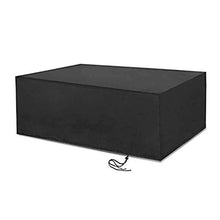 HSBAIS Copertura Tavolo Esterno，Copertura per Mobili da Giardino - Telo Protettivo per Tavolo e Sedie da Esterni, Giardino Quadrato in Rattan Telo Copri Tavolo Quadrato Sedie,Black_120x120x72cm