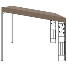 Tidyard Gazebo Padiglione da Parete Muro Giardino Tessuto Grigio Talpa con Struttura in Acciaio 4x3x2,5 m/6x3x2,5 m,Gazebo da Giardino con Struttura in Acciaio,Gazebo 4x3 6x3 m,Gazebo da Parete
