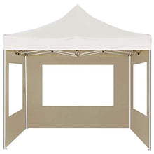 Tidyard Gazebo Professionale Pieghevole (con Pareti),Tende Esterno in Alluminio 3x3m Crema/Bianco 1# 2# 3#