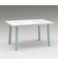 Progarden 9694350 VELO - Tavolo conponibile rettangolare, Polipropilene, Bianco, 126 x 76 x 72 cm