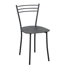LARUSS 2 Sedie Cucina in Metallo Gloria Set di 2 SEDIE per Cucina Soggiorno Sala da Pranzo (Grigio)
