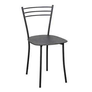 LARUSS 2 Sedie Cucina in Metallo Gloria Set di 2 SEDIE per Cucina Soggiorno Sala da Pranzo (Grigio)