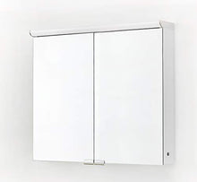 4E Specchio di Design con Corpo in Alluminio, Strisce acriliche Che trasformano la Luce sulle Porte a Specchio, Specchio da Bagno (80 x 70 x 13,5 cm (Larghezza x Altezza x profondità)