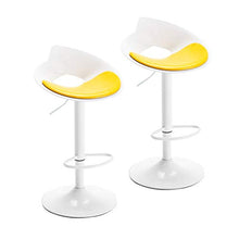 JXXDDQ Sgabello Alto da Bar, Sgabello Alto, Arredamento Semplice da Bar, Set da 2, Rotazione 360 (57-77cm) (Color : Yellow)