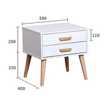 Xiuhua Comodino - Nordic minimalista camera da letto comodino doppio cassetto armadietto soggiorno armadio laterale multi-funzione di stoccaggio mobili eco-compatibili, dimensioni: 50x40x50cm Mobili d