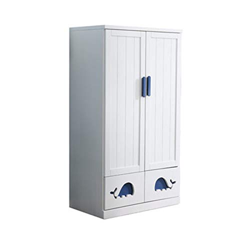 LiChaoWen Armadio per Bambini Modern Minimalista Minimalista Piccolo Appartamento Bedroom Deposito Cabinet Kid Cartoon Wardrobe Armadi Camera da Letto (Colore : Blu, Size : 150x50x80cm)