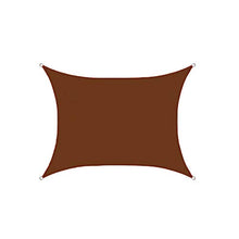 CH-GTJ Tenda A Vela Parasole Rettangolare,Telo da Sole Esterno Vela Ombreggiante in HDPE, Impermeabile Antivento Protezione UV Tenda per Giardino Terrazza Campeggio,Marrone,2X1.8m