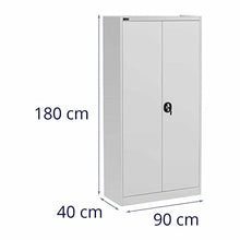 Fromm & Starck Armadietto In Metallo Per Ufficio Armadio Metallico STAR_MCAB_29 (180 Cm, Grigio, 4 ripiani)