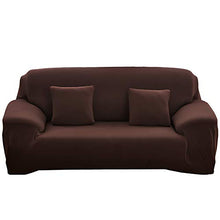 Home Comfort - Copridivano 1 2 3 4 posti divano divano divano elasticizzato in tessuto elasticizzato protezione divano (marrone, tre posti)