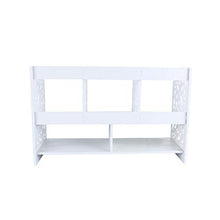 CHHD Scaffale per Libri da scrivania, 2 Livelli freestanding scrivania Decorata da scrivania Organizer scaffale scaffale Bianco scaffale in Legno Fai da Te Libro per CD stazionario Cont
