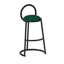 TXXM, sgabello da bar, alla moda, creativo, sedia da bar, sedia da bar e da bar con schienale alto, girevole, sgabello per la colazione, per il ristorante (colore: verde, dimensioni: 75 cm)
