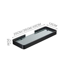 JKCKHA Northern Europe. Bella Strato Singolo Moderno Drill Nero Arrotondato Vetro + Alluminio Perforato Elettrico casa Bagno Hotel Bagno Rack/Shelf Multifunzione