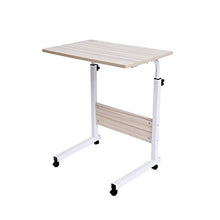 SXGKY Laptop Desk Tabella del Computer Portatile Registrabile Ruota Comodino Computer Portatile può Essere Sollevato in Piedi Desk Scrivania Portatile FF (Color : Black)
