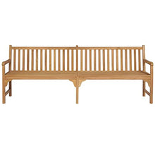 vidaXL Panca da Giardino e Cuscino Verde Brillante 240cm Legno di Teak