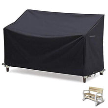PATIO PLUS Panca a 2 Posti Copertura per Panca da Giardino Resistente allo Strappo Impermeabile Telo 600D Oxford 134x66x63/89cm