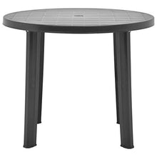 Qnotici Tavolo da Giardino in Materiale plastico Stile Moderno, Tavolo da Giardino per Il Tempo Libero all'aperto, Tavolo da Giardino per riunioni di Famiglia 89 x 72 cm  Antracite