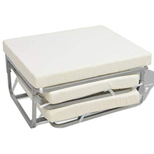 SKM Letto Pieghevole con Materasso Bianco in Acciaio 70x200 cm
