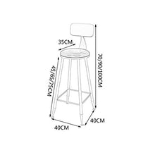 Sedia Da Pranzo Per Caffè, Sgabelli Da Bar In Metallo Industriale Sgabelli Con Schienale Rotondo Per Bar Per La Colazione Sgabello Da Camera Da Letto Per La Casa(Color:bianca,Size:65CM)