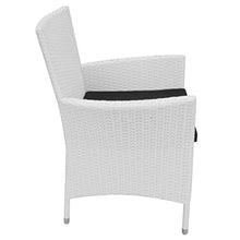 FAMIROSA Sedie da Giardino 6 pz con Cuscini in Polyrattan Bianco Crema-4416