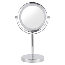 Dekaim Specchio per Il Trucco, Makeup Specchio cosmetico cosmetico a Doppia Faccia con ingrandimento Illuminato a LED