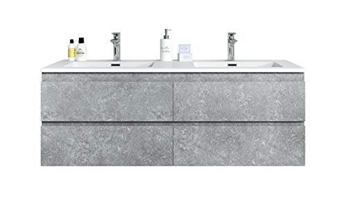 Mobili da bagno Angela 140cm Grigio - armadio mobiletto lavabo Mobili Armadietto