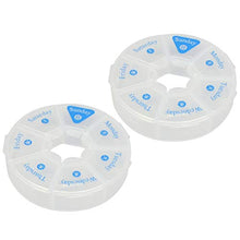 HEALLILY Organizzatore Settimanale di Pillole - Astuccio per Pillole Rotondo Portatile da 2 Pezzi Scatola per Pillole Senza Bpa per Il Lavoro in Farmacia