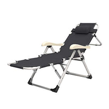 SHANCL Gray Mat 184CM Sedia da Spiaggia for Esterno Portatile da Giardino Reclinabile 14 Sedia Pieghevole