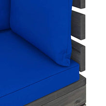 FAMIROSA Set Divani da Giardino su Pallet 8 pz con Cuscini Massello Pino-2029