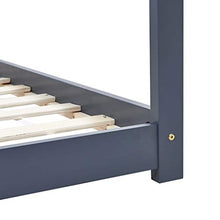 FAMIROSA Giroletto per Bambini Grigio in Legno Massello di Pino 80x160cm-3353