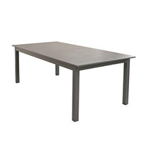 Milani Home s.r.l.s. Set Tavolo Giardino Allungabile Rettangolare 220/280 X 100 con 6 Poltrone in Alluminio Taupe per Esterno